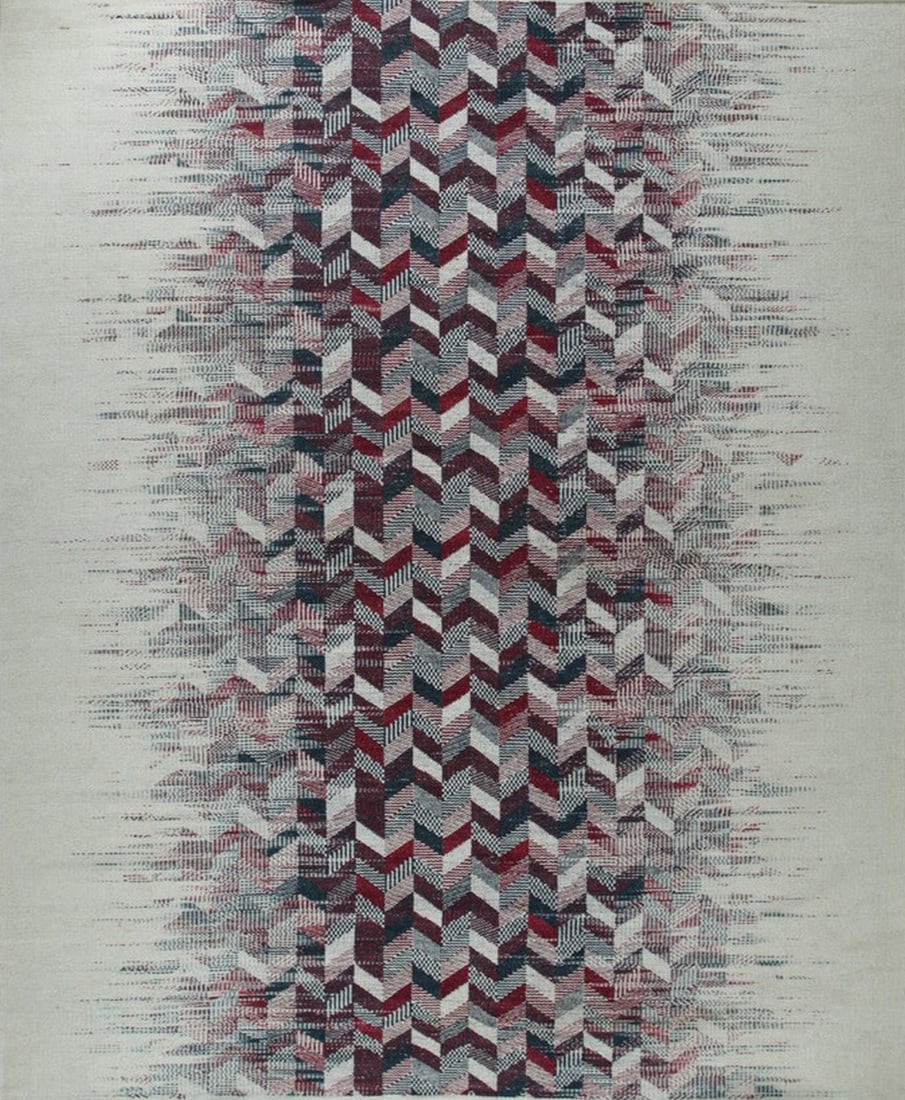 Modern Flat Weave Handwoven Rug 4'x6', Multicolored: Modern Flat Weave area rug, handwoven in wool, in multicolored tones, brand new, approximately 4' x 6' (48 x 72 inches, flatweave, 0.25-inch thick), a versatile 4x6 size. Multicolor flatweave wool rug