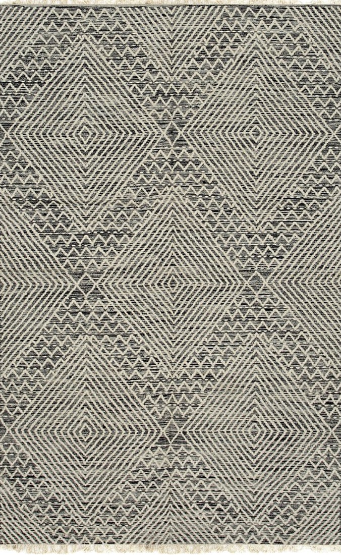 Punja Kilim Handwoven Wool Runner Rug 2' x 6', Black: Punja Kilim runner rug, handwoven in wool, in black tones, brand new, approximately 2' x 6' (24 x 72 inches, flatweave, 0.25-inch thick), a long 6 ft hallway runner. The handwoven flatweave constructi