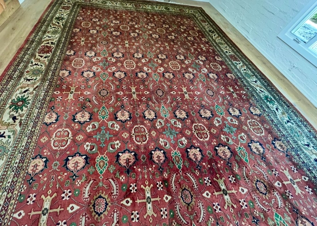 Hand-Knotted Wool Oriental Rug - 14'x24' (1 of 6)