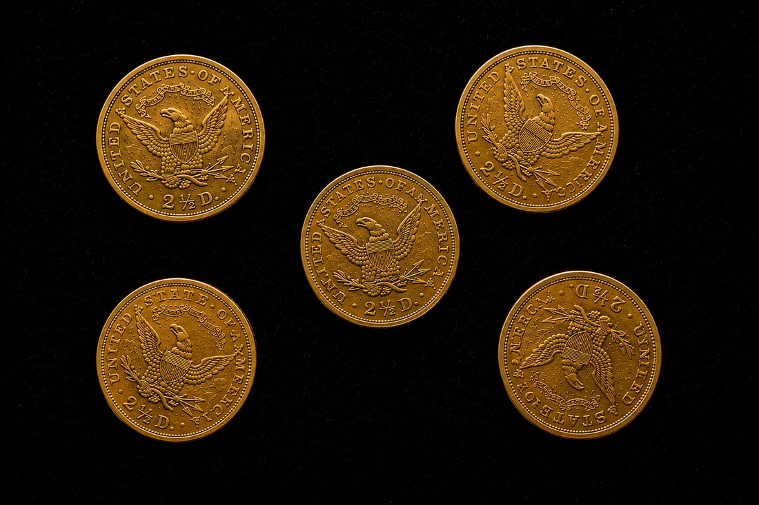 5-Coin Premium Pre-1933 $2.50 Gold Collection (1 of 1)