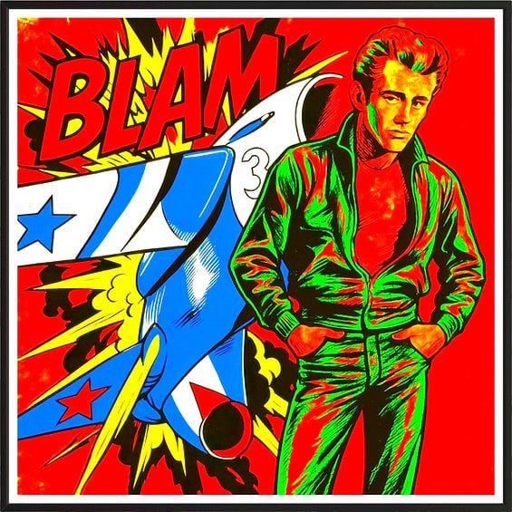 Fenzolini – BLAM, IT’S DEAN – iFusionism of Andy Warhol and Lichtenstein – Limited Edition: BLAM, IT’S DEAN by Fenzolini is offered as a signed and individually numbered fine art edition, strictly limited to 150 examples.Each work is accompanied by a Certificate of Authenticity signed by t