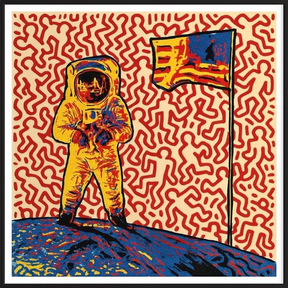 Fenzolini – CRAZY MOONWALK – iFusionism of Andy Warhol and Keith Haring - Limited Edition of 150: CRAZY MOONWALK by Fenzolini is offered as a signed and individually numbered fine art edition, strictly limited to 150 examples.Each work is accompanied by a Certificate of Authenticity signed by the 