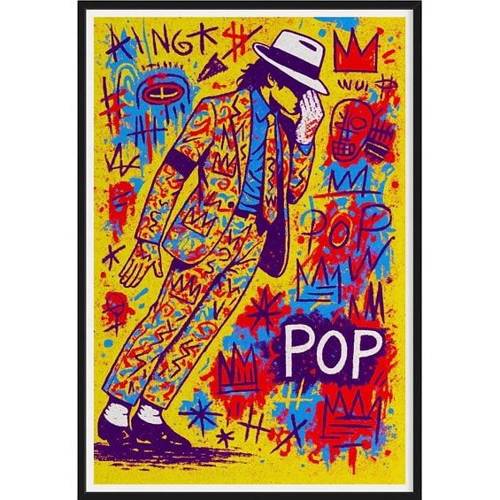 Fenzolini – MOONWALK OF BASQUIAT – iFusionism of Jean-Michel Basquiat - Limited Edition of 150: MOONWALK OF BASQUIAT by Fenzolini is offered as a signed and individually numbered fine art edition, strictly limited to 150 examples.Each work is accompanied by a Certificate of Authenticity signed b