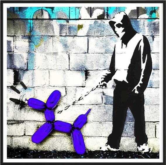 Fenzolini – BALLOON MAN – iFusionism of Jeff Koons and Banksy – Limited Edition of 150: BALLOON MAN by Fenzolini is offered as a signed and individually numbered fine art edition, strictly limited to 150 examples.Each work is accompanied by a Certificate of Authenticity signed by the art