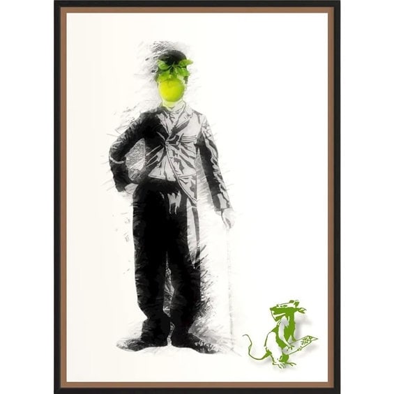 Fenzolini – CHAPLIN RAT – iFusionism of Chaplin, Magritte and Banksy - Limited Edition of 150: CHAPLIN RAT by Fenzolini is offered as a signed and individually numbered fine art edition, strictly limited to 150 examples.Each work is accompanied by a Certificate of Authenticity signed by the art