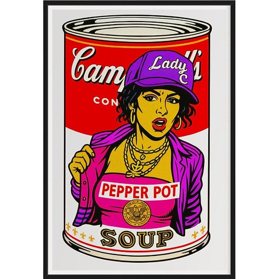 Fenzolini – LADY C – PEPPER POT – iFusionism of Warhol and Christina - Limited Edition of 150: LADY C – PEPPER POT by Fenzolini is offered as a signed and individually numbered fine art edition, strictly limited to 150 examples.Each work is accompanied by a Certificate of Authenticity signed 
