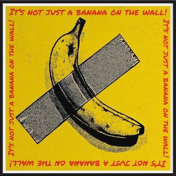 Fenzolini – BANANA ON THE WALL – iFusionism of Warhol, Cattelan and Haring - Limited Edition of: IT’S NOT JUST A BANANA ON THE WALL by Fenzolini is offered as a signed and individually numbered fine art edition, strictly limited to 150 examples.Each work is accompanied by a Certificate of Authe