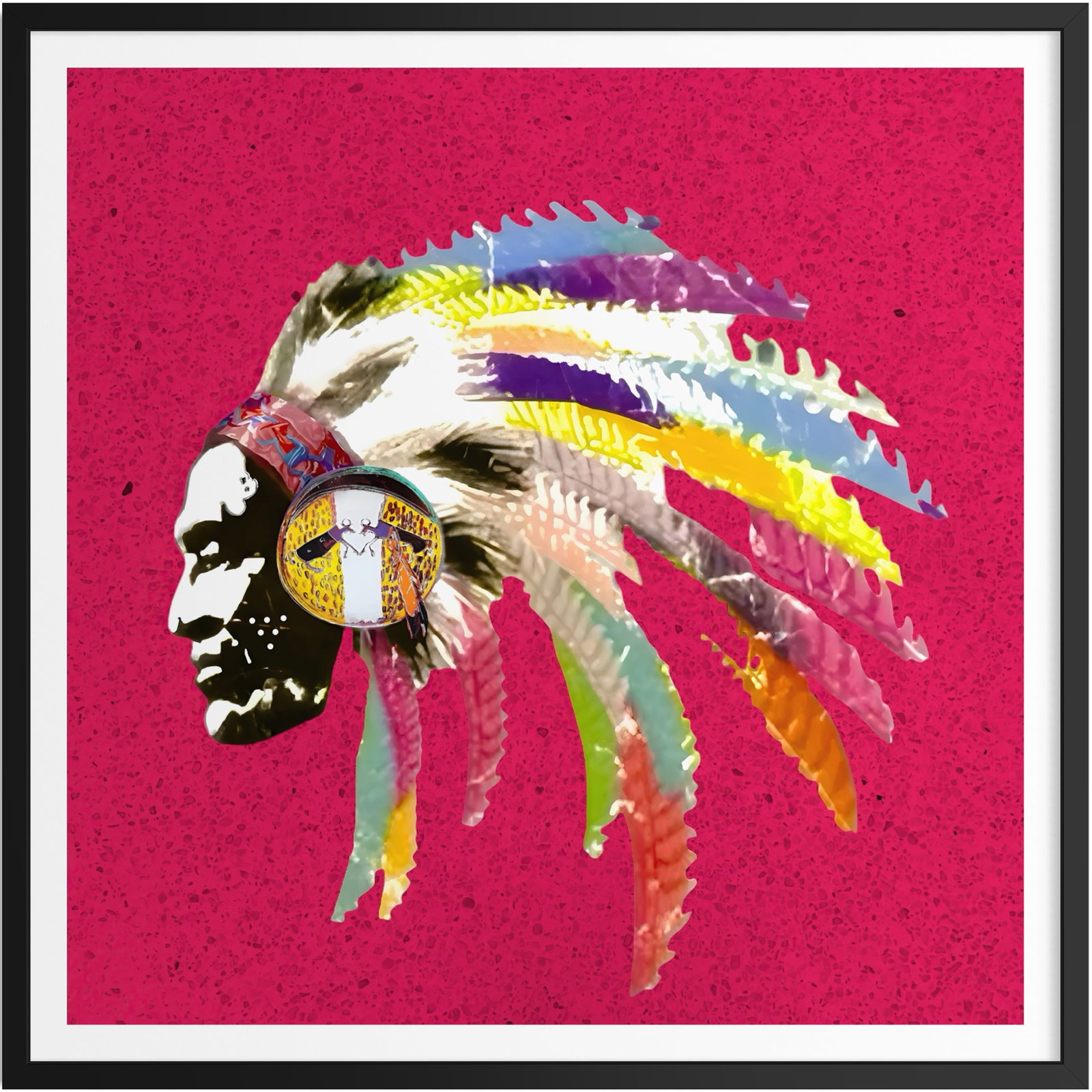 Fenzolini – TRIBAL PRIDE SPECIAL RED – iFusionism of Warhol’s shield - Limited Edition of 150: TRIBAL PRIDE SPECIAL by Fenzolini is offered as a signed and individually numbered fine art edition, strictly limited to 150 examples.Each work is accompanied by a Certificate of Authenticity signed b