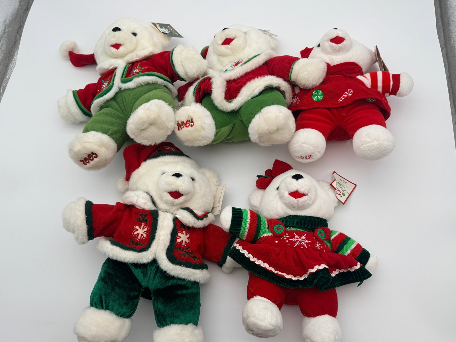 Snowflake Friends Christmas Plush Bear Lot (1 of 6)