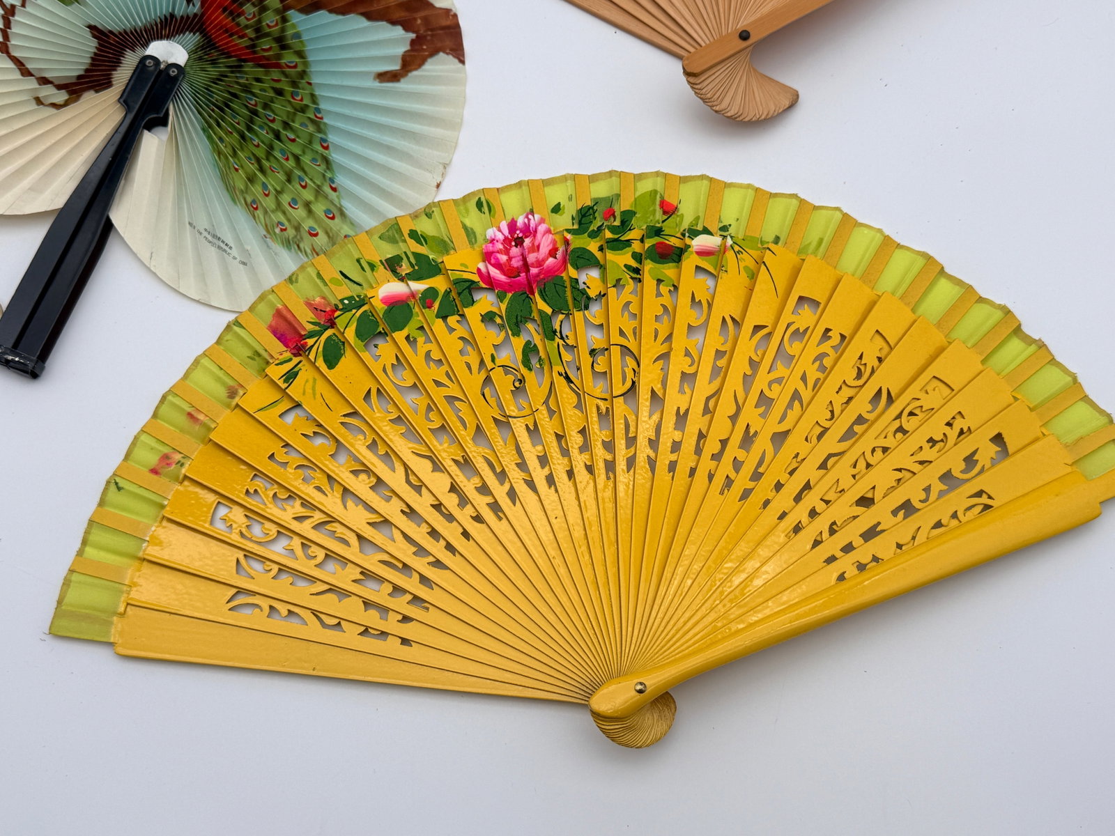 Vintage Asian Folding Fan Collection Lot (1 of 7)