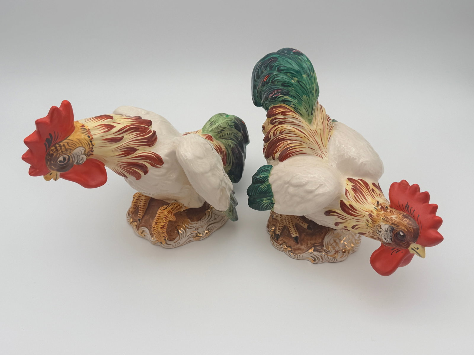 Vintage W.G.&G. Italy Rooster Figures Pair (1 of 10)