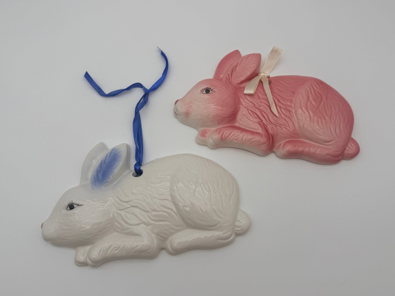 Vintage Ceramic Bunny Wall Pockets Pair (1 of 6)