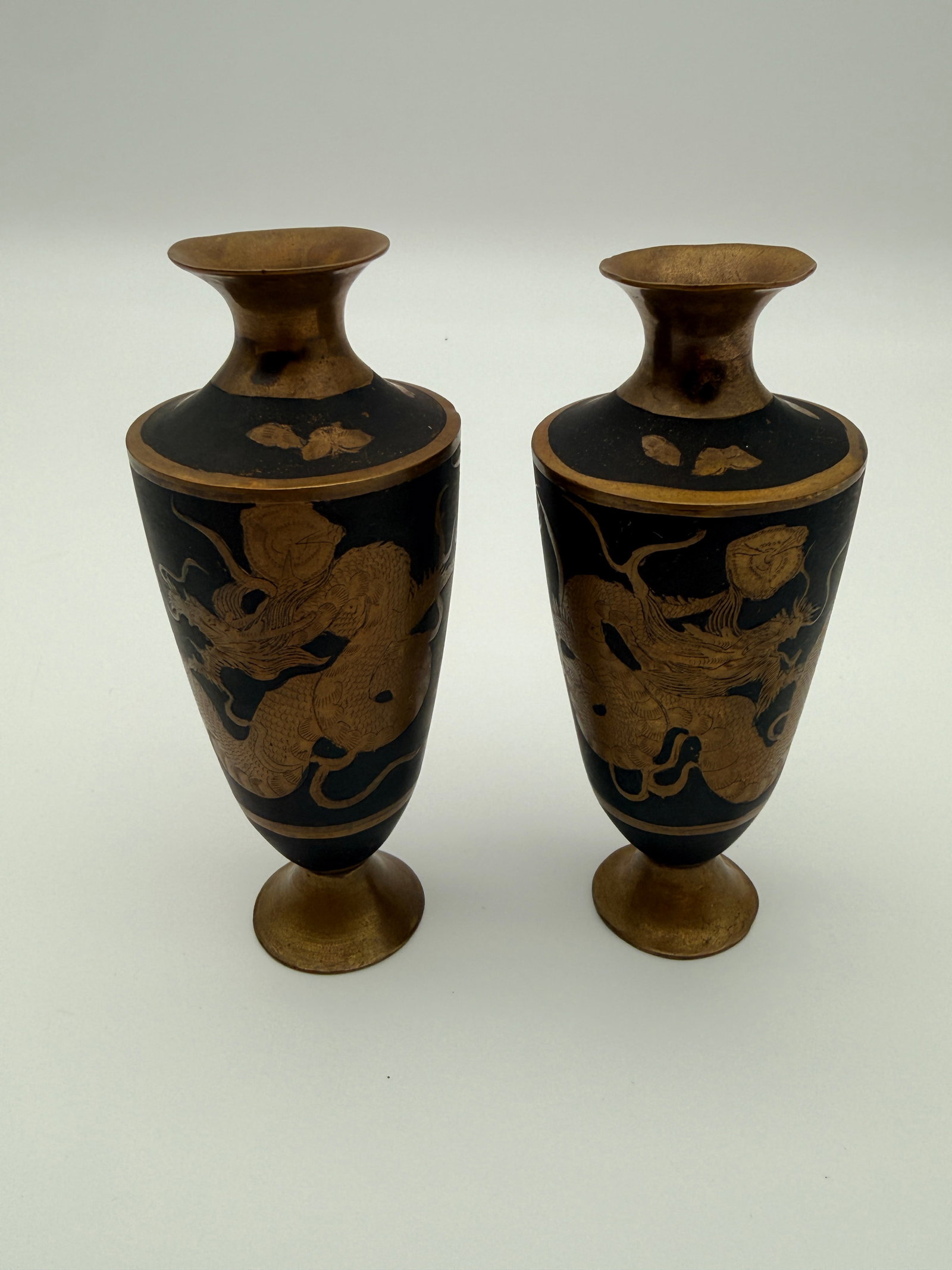 Vintage Japanese Dragon Vase Pair (1 of 5)