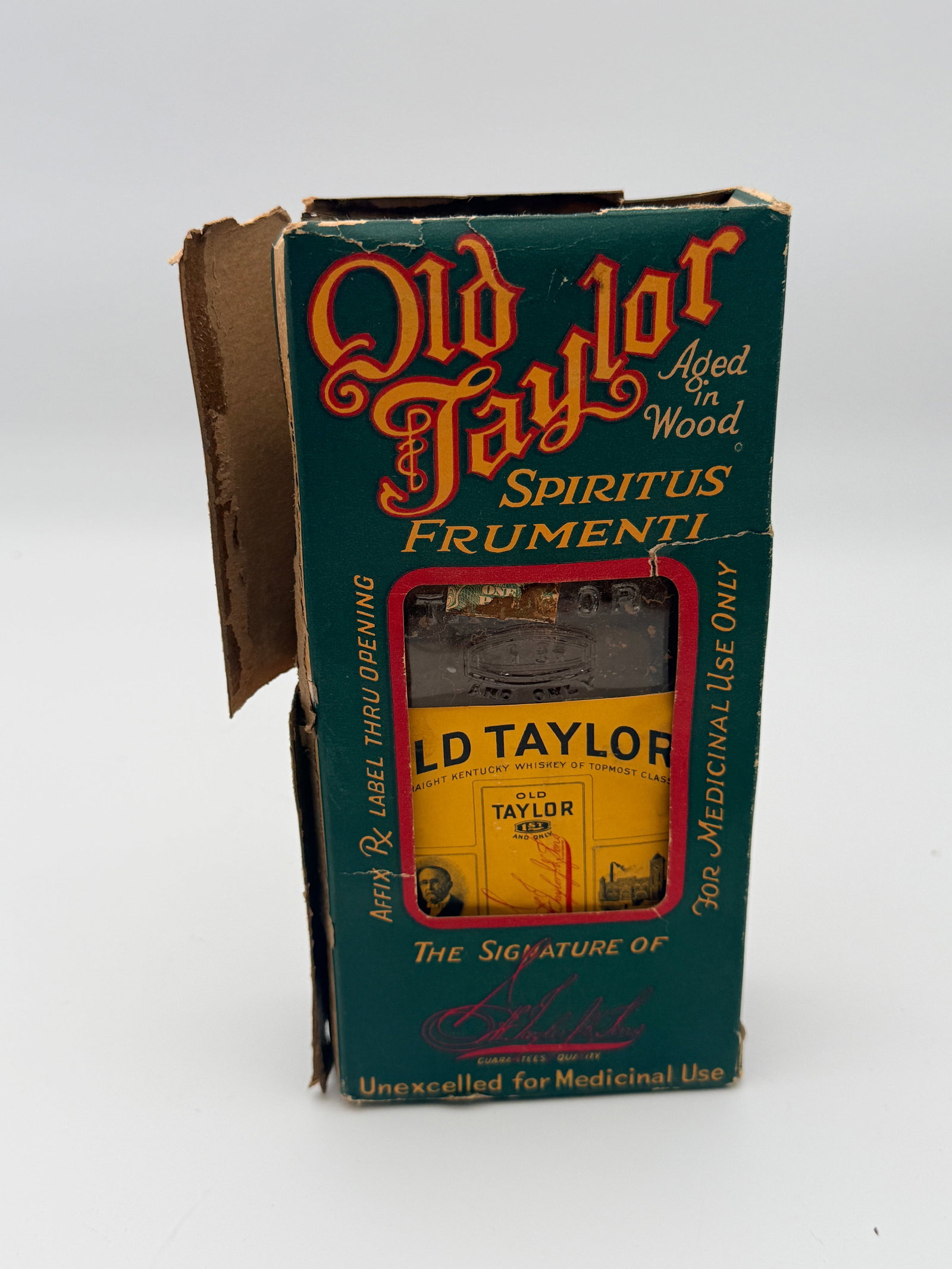 Vintage Old Taylor Whiskey Bottle (1 of 9)