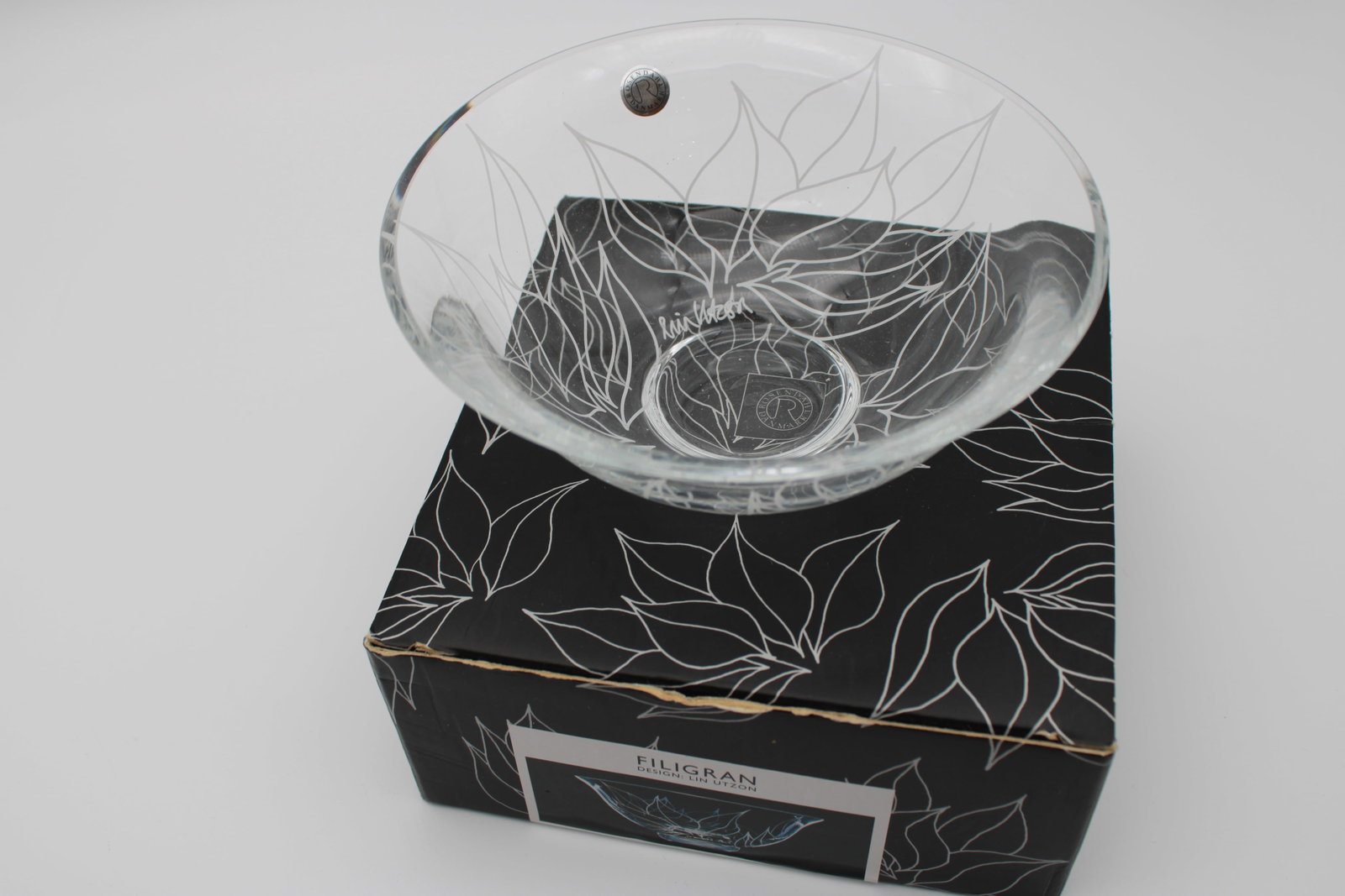 Rosendahl Copenhagen Denmark Filigran Handmade Bowl w/ Box: 6" Diameter x 2.5" Tall Bowl - Includes original box. Bowl is signed & has original sticker