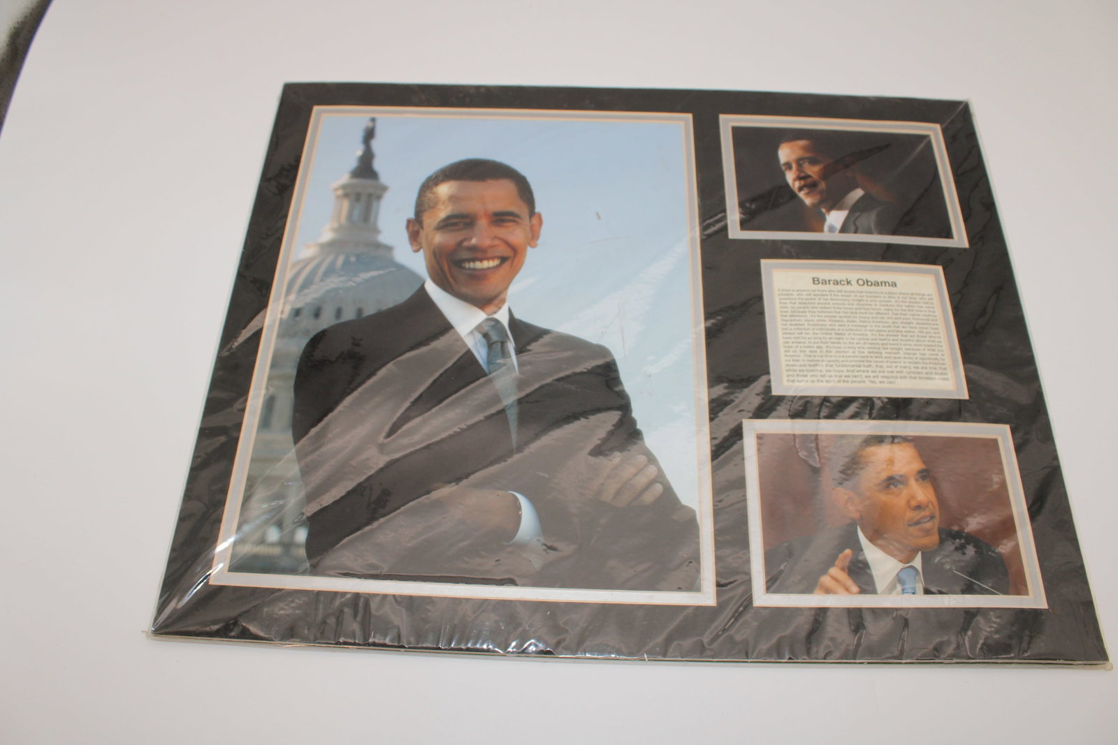 Barack Obama Front Row Collectibles Print 20x16": 16"x20" Size. Print is in plastic.
