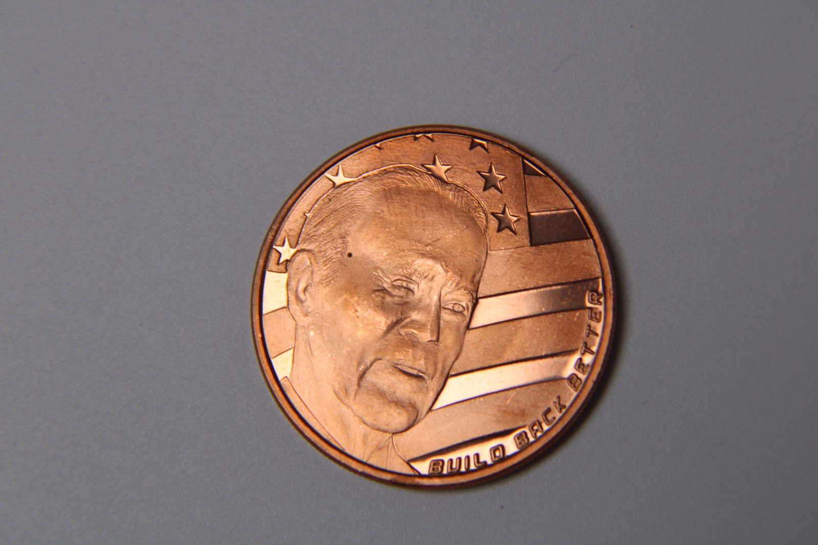 President Biden Build Back Better .999 Fine Copper 1oz Round: See photos for condition