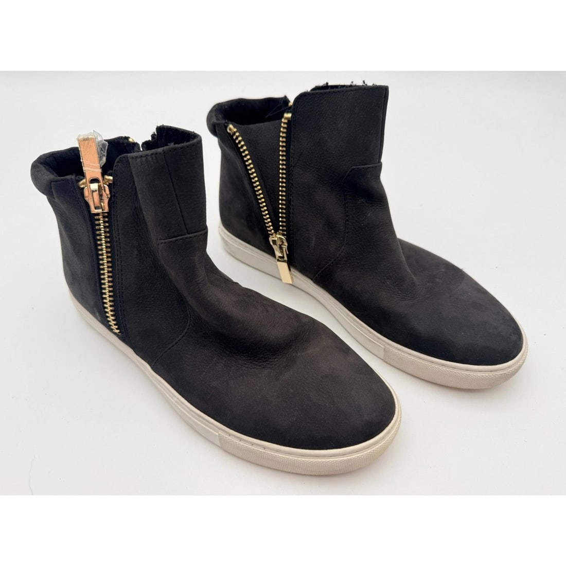 Kenneth Cole Black Leather Sneaker Boots 8M (1 of 5)
