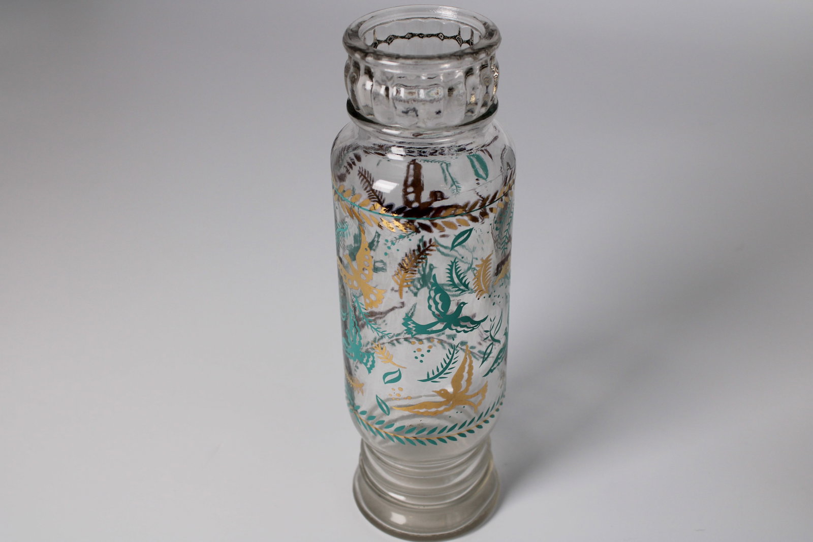 Decorated Glass Vase With Birds (1 of 6)