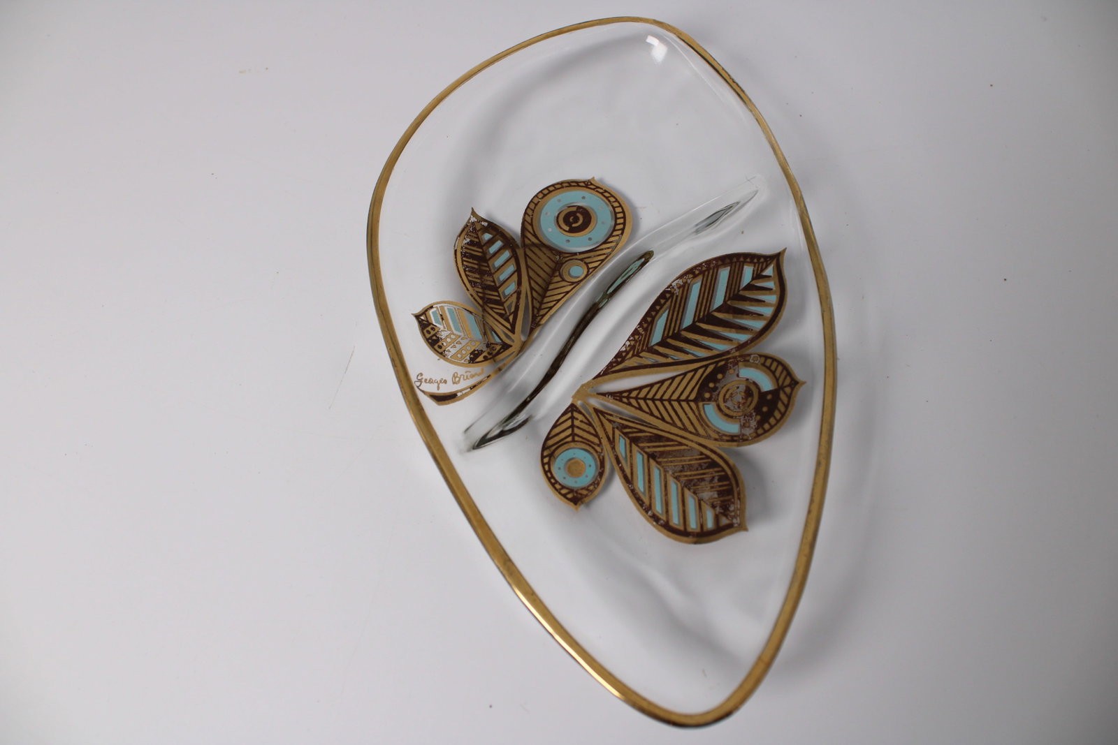 Vintage Georges Briard Gold Leaf Divided Dish (1 of 5)