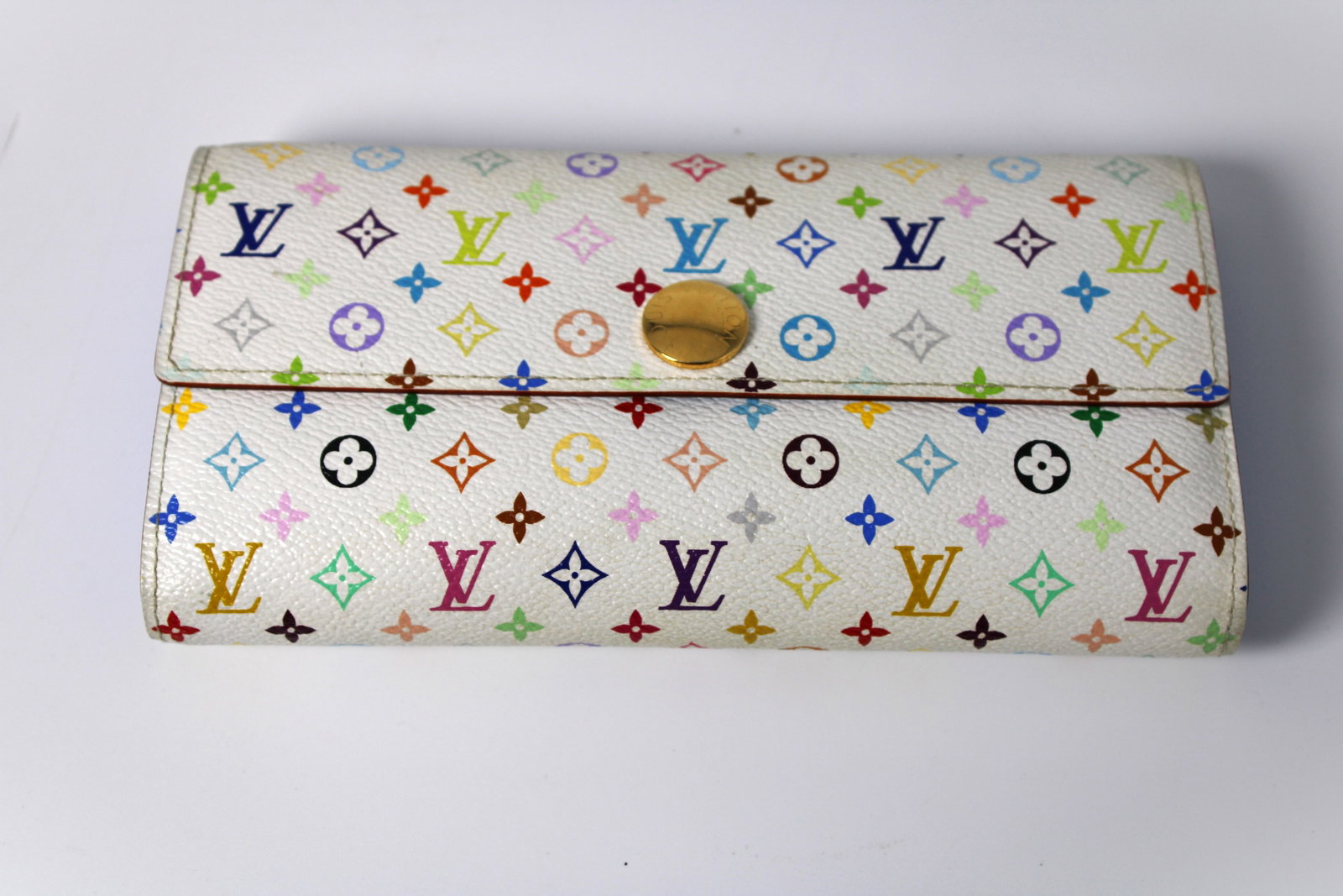 LV ? Multicolor Monogram-Style Long Wallet (1 of 9)