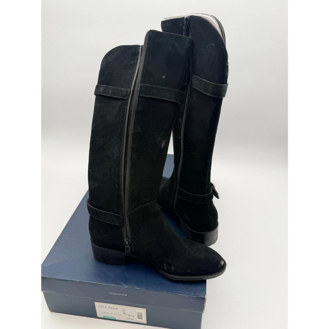 Cole Haan Indiana Black Suede Tall Boots 8.5B (1 of 7)