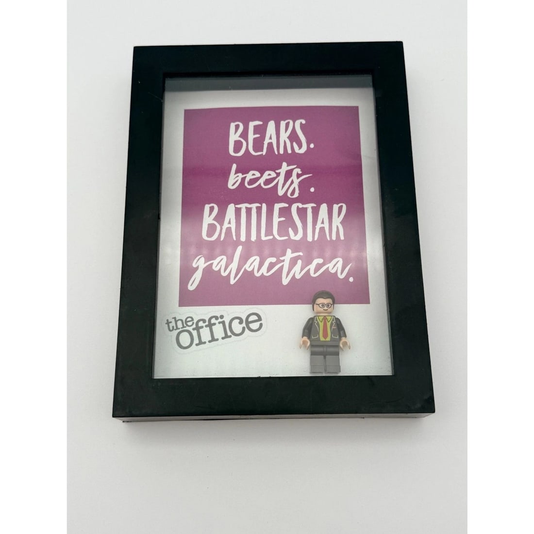 The Office Dwight Shadow Box Bears Beets Battlestar Decor (1 of 6)