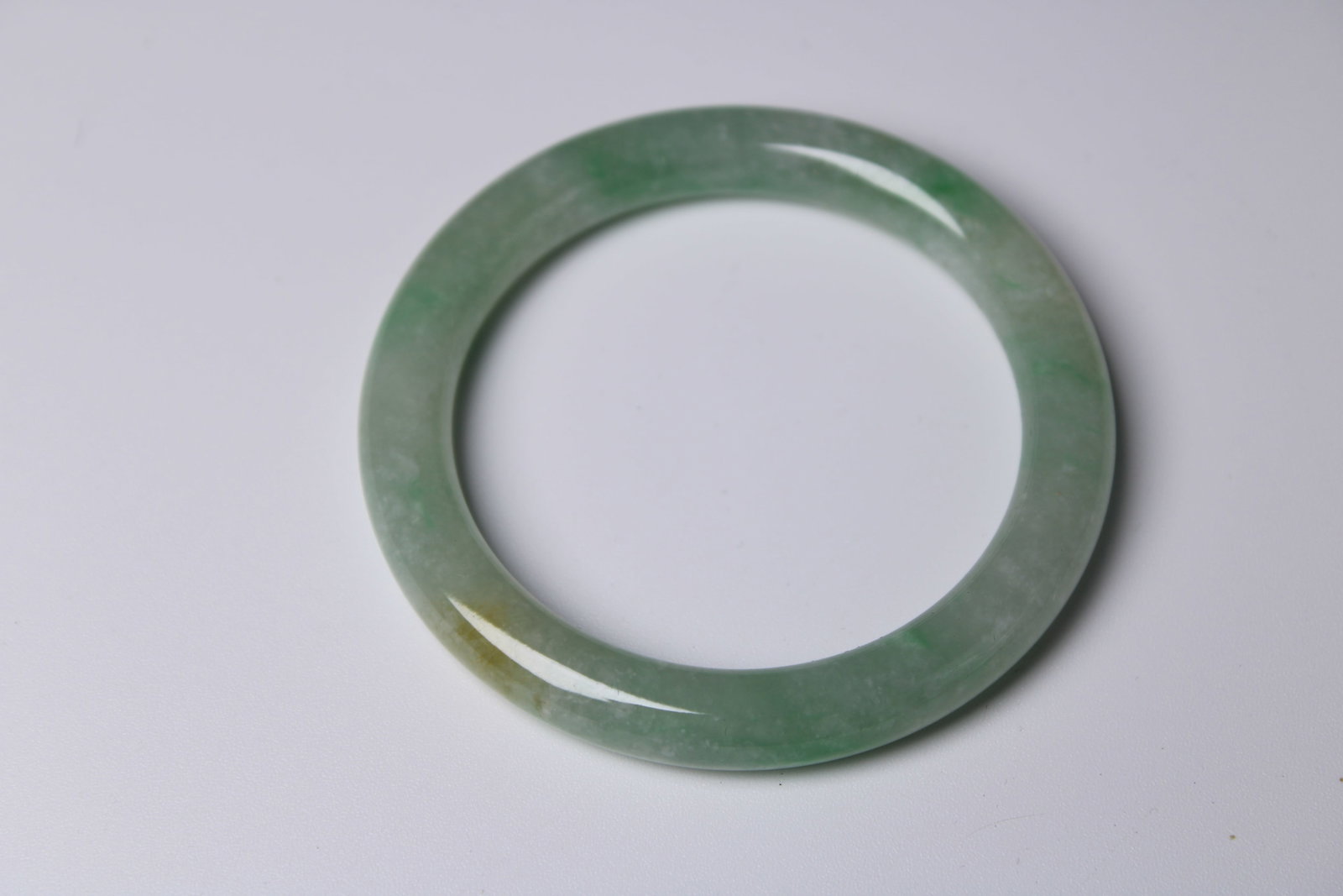 Light Green Jade Bangle Bracelet (1 of 2)