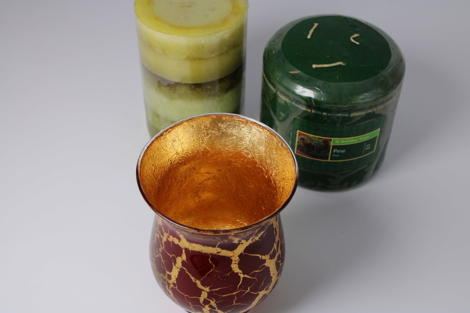 Decorative Candle and Holder Trio (1 of 4)