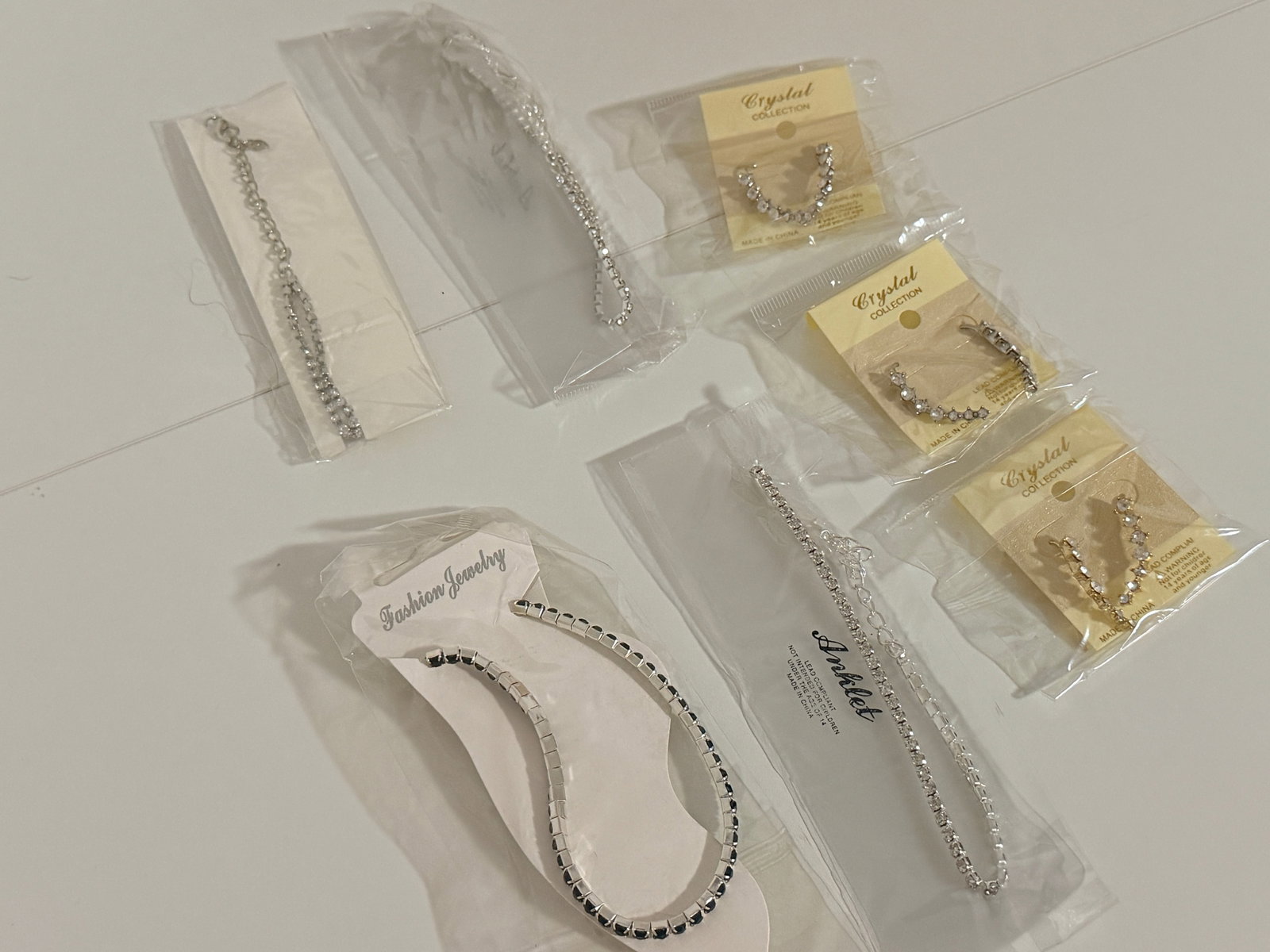 Crystal Jewelry Lot: Necklaces bracelets & earrings