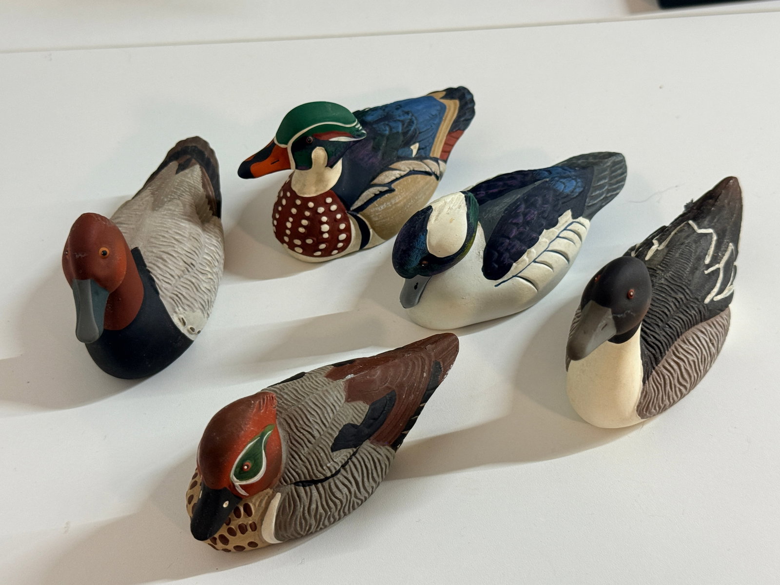 Lot of 5 Avon Collector Ducks (metal) (1 of 2)