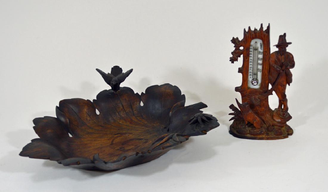 Black Forest Thermometer & Leaf Shaped Dish (1 of 3)