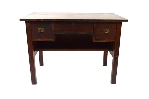 L Jg Stickley Three Drawer Writing Desk Aug 11 2017