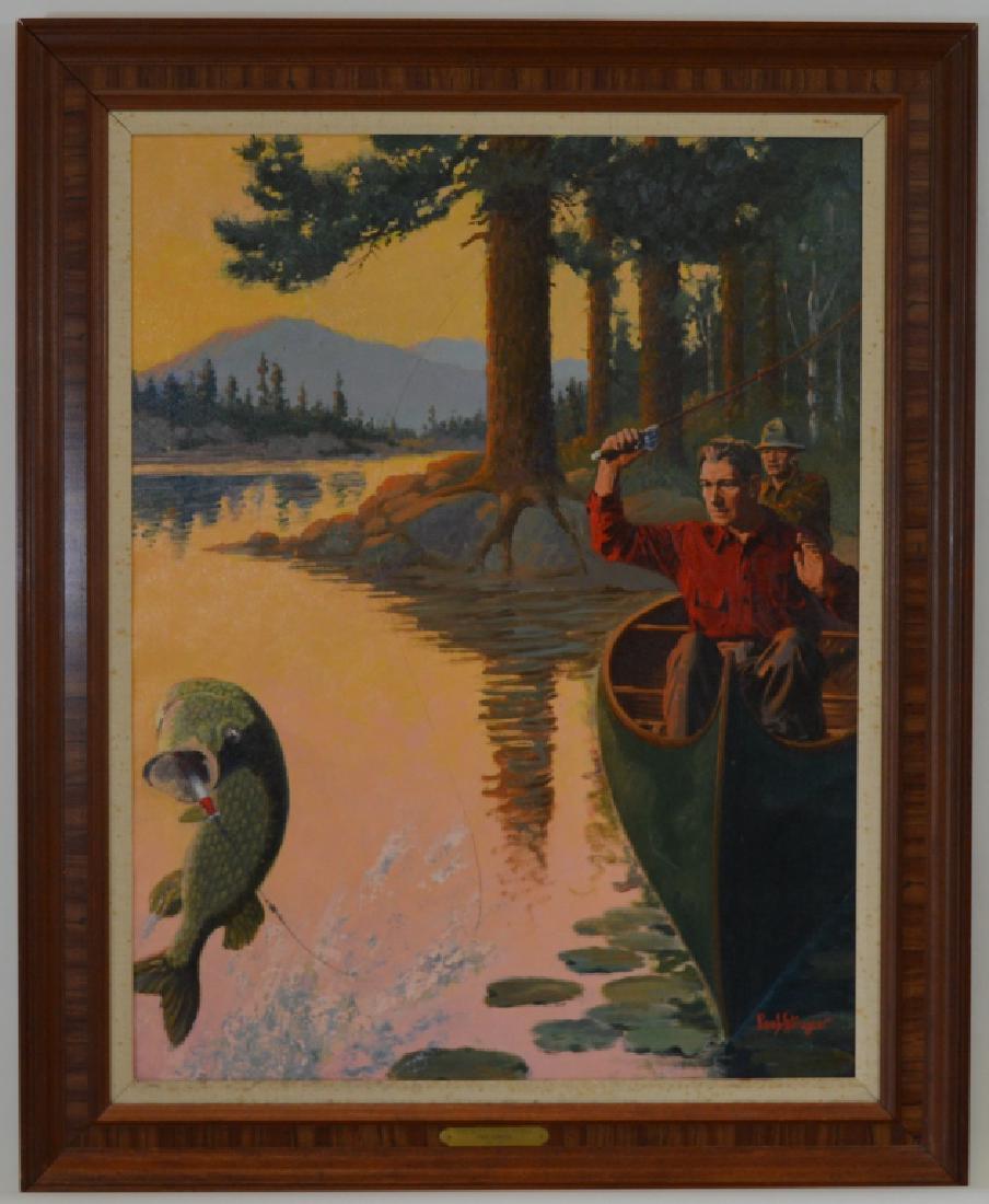 Paul Strayer (1885-1981) "Two Men Catching Muskie" (1 of 4)