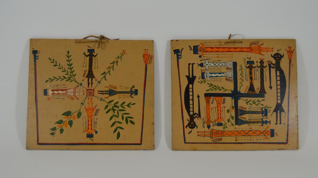 2 Navajo Sand Paintings by Austin Naschita (1 of 3)