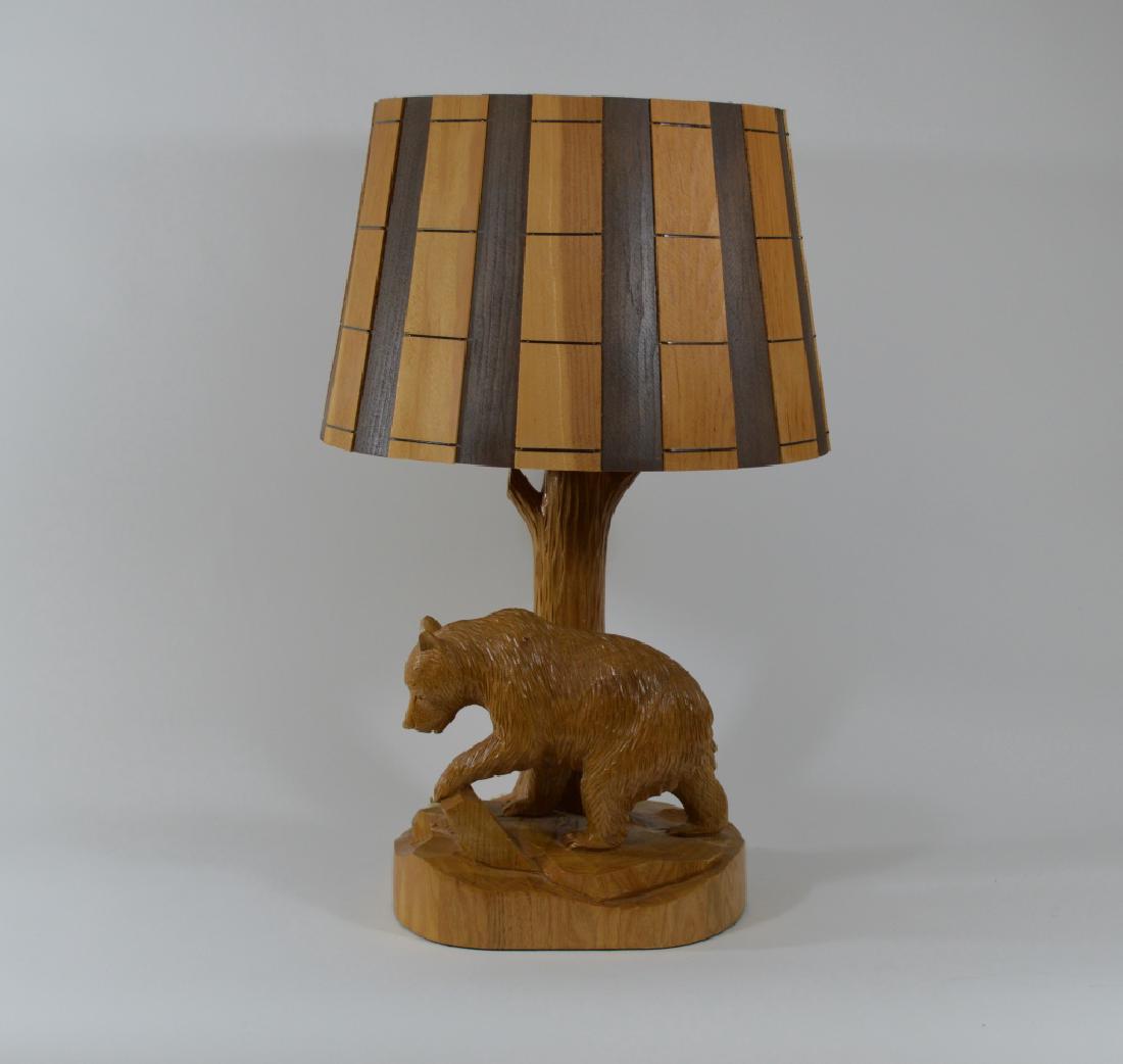 Clement Dube Black Bear/Tree Table Lamp (1 of 3)