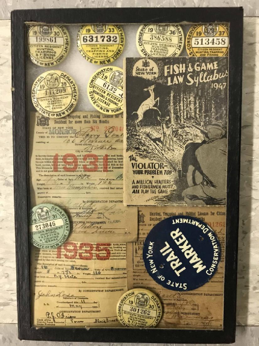 8 NYS Hunting, Fishing & Trapping Buttons (1 of 1)