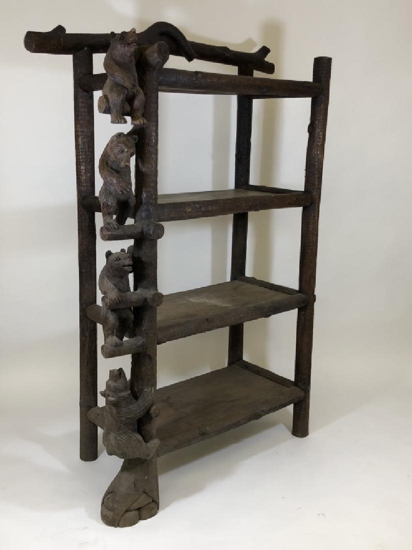 Black Forest Style Wood Carved Shelving Unit (1 of 3)