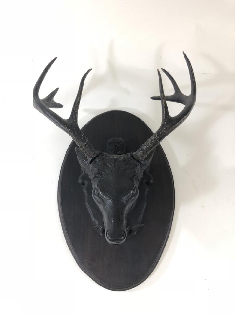 19th Century Black Forest Carved Deer Head (1 of 2)