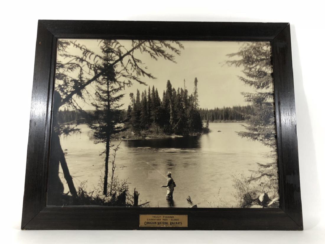 Canadian Railroad Fishing Scene Print (1 of 2)