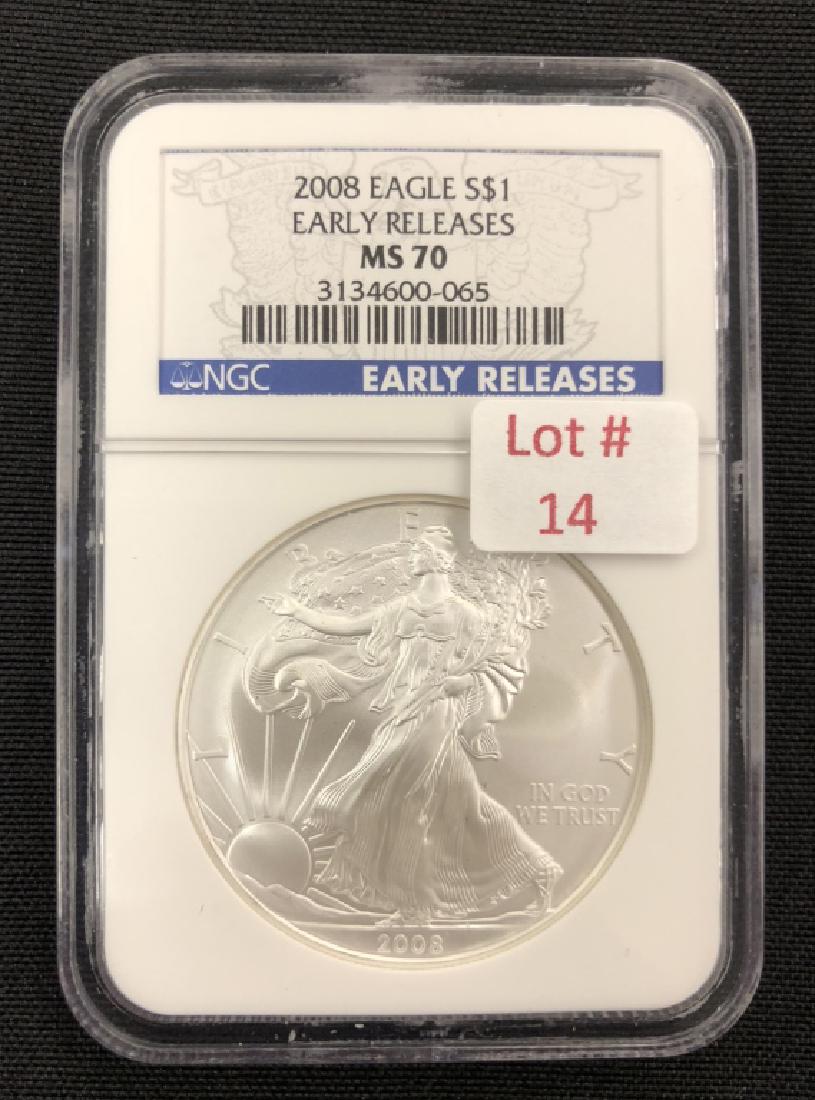 2008 Silver Eagle  MS-70 NGC #3134600-065 (1 of 2)