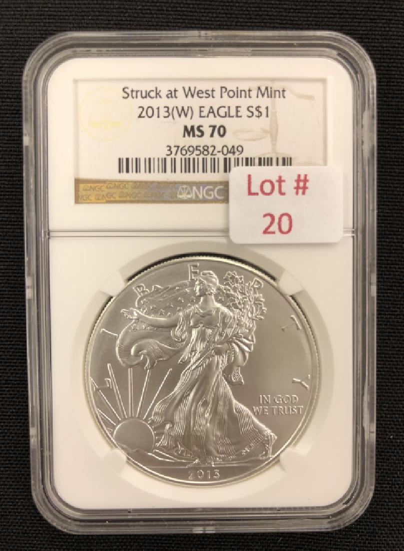 2013 (W) Silver Eagle  MS-70 NGC #3769582-049 (1 of 2)