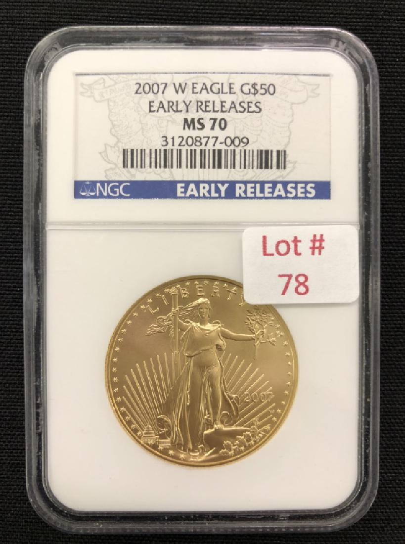2007 W MS 70 American Eagle $50 Early Release (1 of 2)