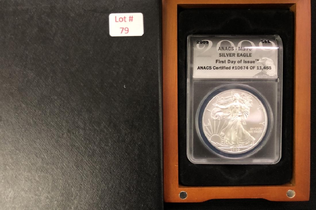 2009 Silver Eagle  MS-70 ANACS  # 10674 (1 of 2)