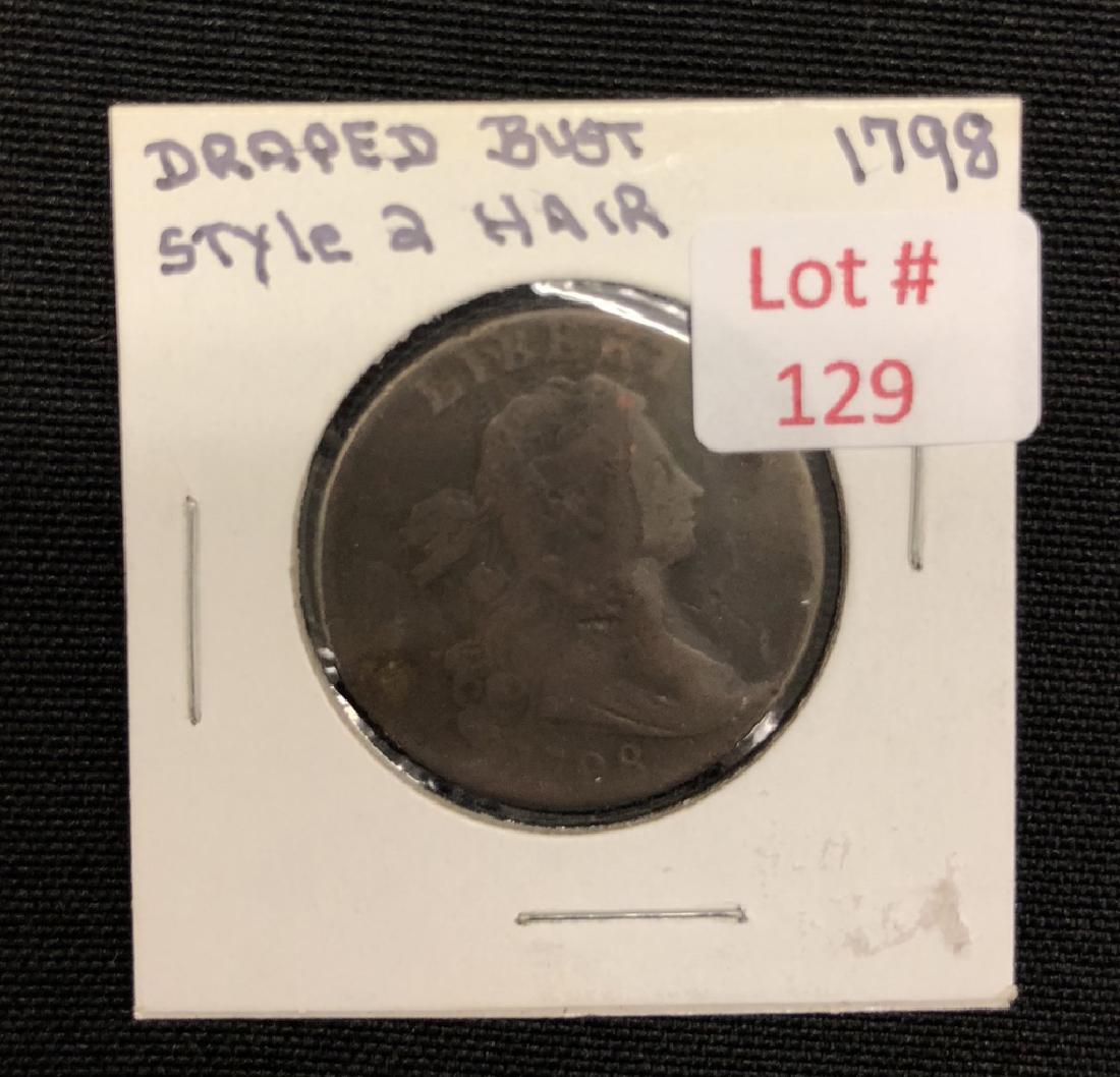 1798 Large Cent  Draped Bust  Style 2 Hair (1 of 2)
