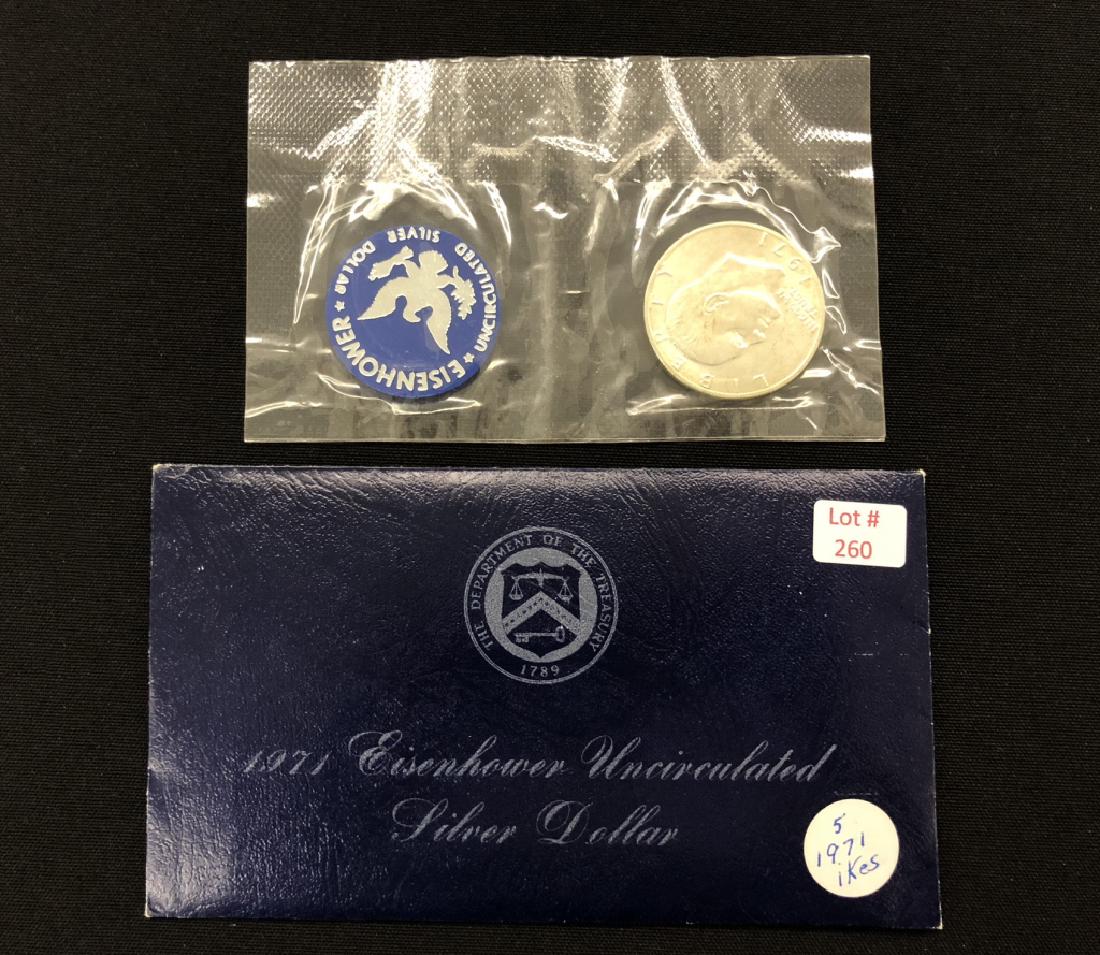 1971  Eisenhower uncirculated silver dollar (1 of 3)