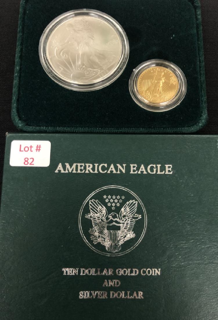 1995 American Eagle $10 Gold Coin & Silver Dollar (1 of 2)