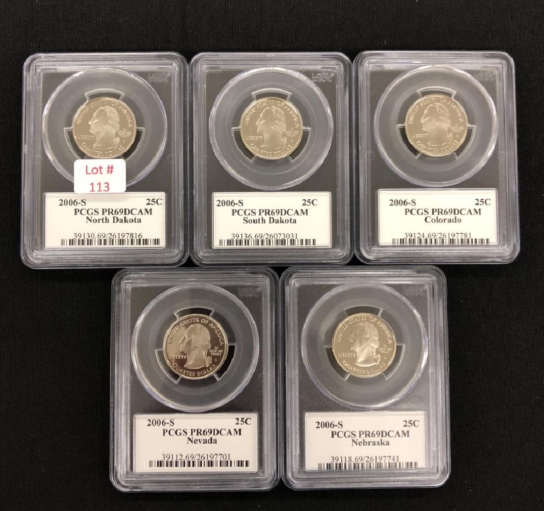 Five 2006-S Washington Quarters (ND,NV,NE,CO,SD (1 of 2)