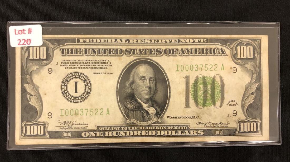 1934 $100 Federal Reserve Note (1 of 2)