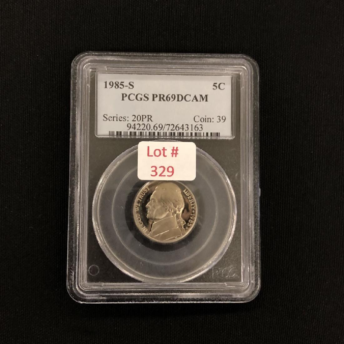 1985 S Jefferson Nickel: PF 69 DAM 94220.69/72643163 PCGS